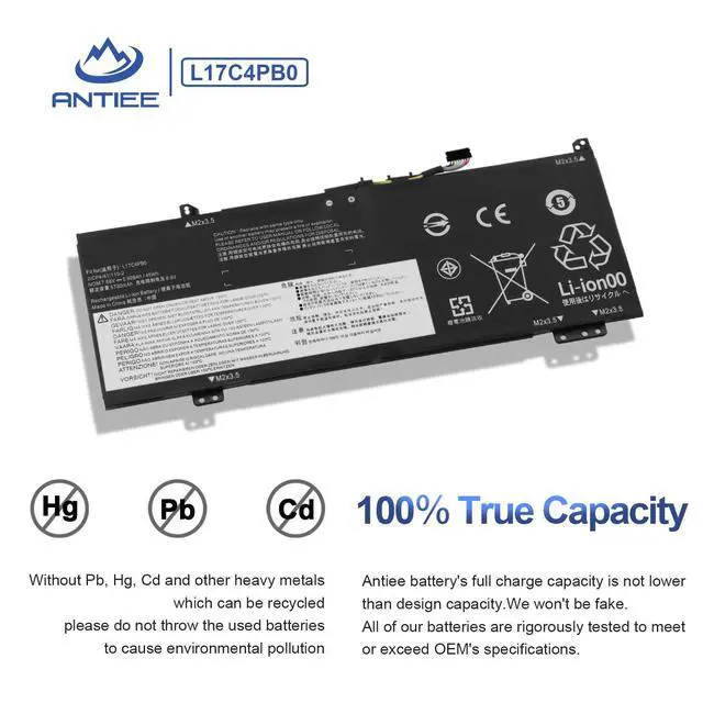 Alt view image 4 of 7 - L17C4PB0 Laptop Battery Replacement for Lenovo Flex 6-14IKB 14ARR IdeaPad | 530S-14ARR 530S-15IKB 530S-14IKB Series L17M4PB0 L17M4PB2 L17C4PB2 5B10Q16066 5B10Q22883 5B10Q16067 7.68V 45Wh 5928mAh