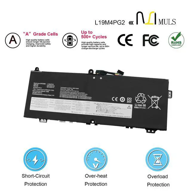 Alt view image 4 of 7 - L19M4PG2 Laptop Battery for Lenovo IdeaPad ChromeBook Flex 5 13.3 inch | Model 82B80006UX Series L19D4PG2 5B10X63138 L19L4PG2 5B10X63136 SB10X63140 5B10X63141 SB10X63137 7.68V 51Wh with Tools