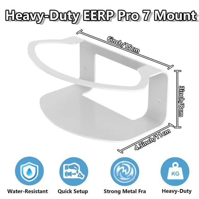 Alt view image 3 of 7 - Metal Wall Mount for eero Pro 7, Heavy-Duty Metal Bracket, Secure Cable Management, Includes Screws & Screwdriver, Easy Installation, Compatible with eero 7 Pro Mesh System (2 Pack)