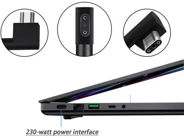 Alt view image 3 of 7 - 230W 200W AC Charger Compatible with Razer Laptop Power Adapter | Fit for Razer Blade 14 15 17 RC30-0248 RC30-0238 Gaming Laptop Charger