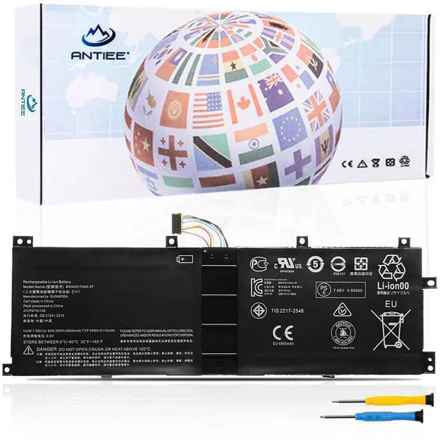 Main image of BSNO4170A5-AT 5B10L68713 Laptop Battery for Lenovo Ideapad Miix 510-12ISK | 80U1 510-12IKB 80XE 520-12IKB 20M3 20M4 81CG, Miix 5 pro 510-12 Series LH5B10L67278 BSNO4170A5-LH 7.68V 39Wh 5110mAh