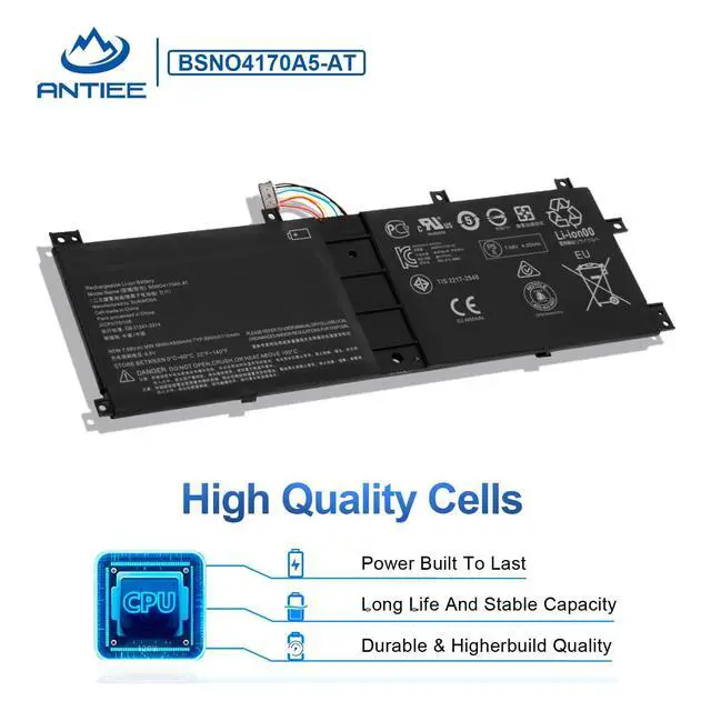 Alt view image 4 of 7 - BSNO4170A5-AT 5B10L68713 Laptop Battery for Lenovo Ideapad Miix 510-12ISK | 80U1 510-12IKB 80XE 520-12IKB 20M3 20M4 81CG, Miix 5 pro 510-12 Series LH5B10L67278 BSNO4170A5-LH 7.68V 39Wh 5110mAh