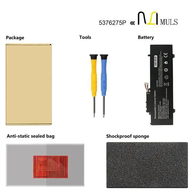 Alt view image 6 of 7 - 5376275P Laptop Battery for Gateway GWTN156-1RG GWTN141-10BK GWTN141-4 | GWTN156-5BL Gwtn141-4bl Series 5376275P NV-509067-3S UTL-509068-3S NV-509067-3S UTL-509068-3S 11.4V 4500mAh with Tools