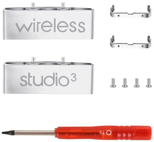 Main image of Studio 3 Replacement Parts as Same as OEM A1914 Hinges Durable Accessories Repair Kit Compatible with Beats by Dre Studio3 (A1914) and Studio Pro (A2924) Wireless Over-Ear Headphones (Silver)