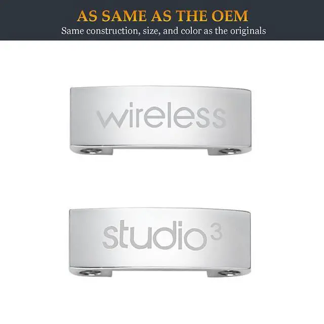 Alt view image 3 of 6 - Studio 3 Replacement Parts as Same as OEM A1914 Hinges Durable Accessories Repair Kit Compatible with Beats by Dre Studio3 (A1914) and Studio Pro (A2924) Wireless Over-Ear Headphones (Silver)
