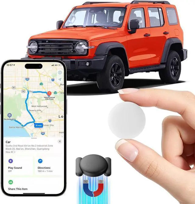 Main image of Tracker Device for Vehicles,GPS Car Tracker Works with Apple Find My(iOS Only),Anti-Lost Car Locator,Mini Hidden Car Tracker with Magnetic Case (Black,1PCS)