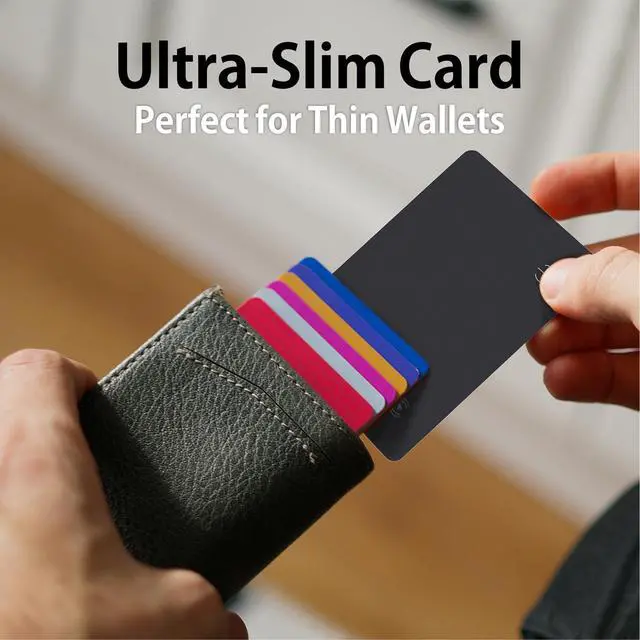 Alt view image 3 of 6 - Wallet Tracker Card, Rechargeable, Works with Apple Find My, Black | Apple MFi Certified Slim Tracking Card With Wireless Charging For Wallets, Passports And Luggage, IP68 Waterproof, iOS Only