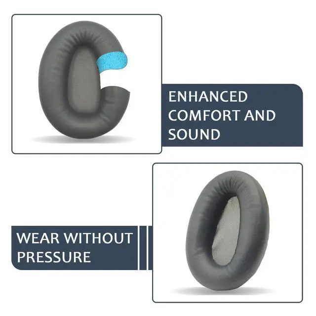 Alt view image 5 of 7 - Replacement Ear Pads Cushions for Sony WH-CH700N, WH-CH710N, WH-CH720N Headphones, Earpads Cover, Headset Ear Muffs, Headphone Repair Parts (Titanium)