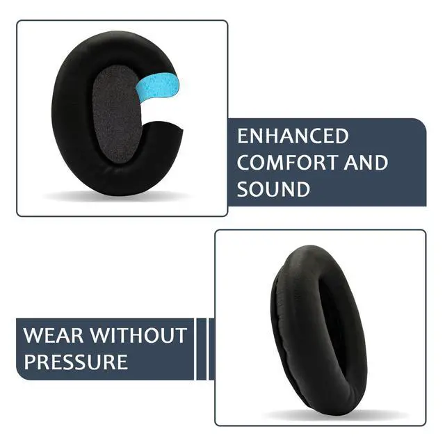 Alt view image 5 of 7 - Replacement Ear Pads Cushions for Sony WH-CH700N, WH-CH710N, WH-CH720N Headphones, Earpads Cover, Headset Ear Muffs, Headphone Repair Parts (Black)
