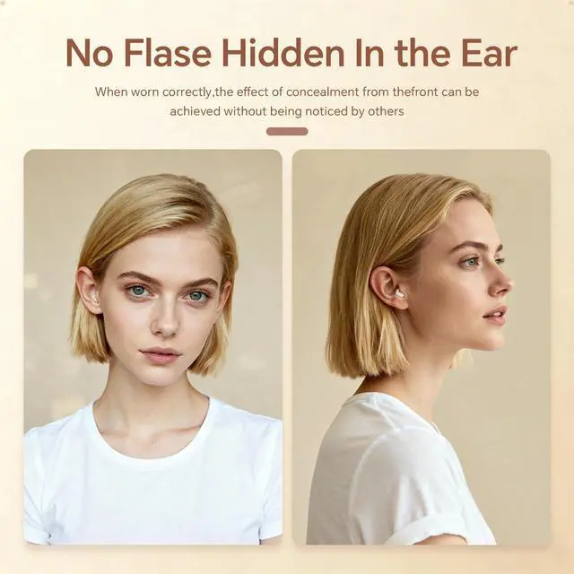 Alt view image 5 of 7 - Sleep Ear Buds Mini Flat Invisible Earbuds Sleeping Headphones for Side Sleepers, Comfortable Low Profile Small Tiny Discreet Micro Hidden Earbuds Wireless Bluetooth for Work, Small Ear Canals