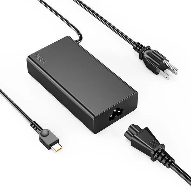 Main image of Slim 100W USB C Laptop AC Adapter for Lenovo Yoga 9i 9 7 7i ThinkBook 15 16 Yoga Slim 7 Pro ldeapad 5 Pro 16 SA11D52396 GX21J75543 ADL100YDC3A ADL100YLC3A ThinkBook Yoga Type C Adapter Cord