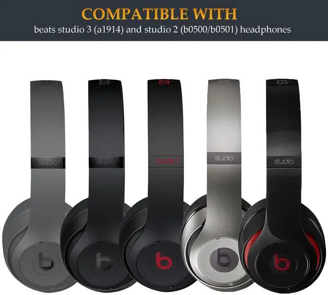 Alt view image 2 of 6 - Studio 3 Replacement Hinge as Same as OEM A1914 Replacement Parts Repair Kit Durable Accessories Compatible with Beats by Dre Studio3 (A1914) and Studio Pro (A2924) Wireless Headphones (Black)