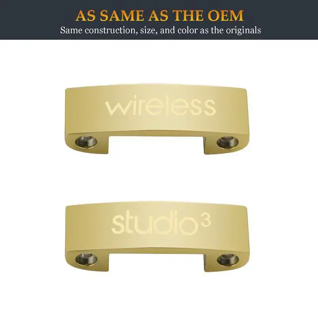 Alt view image 3 of 6 - Studio 3 Hinge as Same as OEM A1914 Replacement Parts Repair Kit Durable Accessories Compatible with Beats by Dre Studio3 (A1914) and Studio Pro (A2924) Wireless Over-Ear Headphones (Gold)