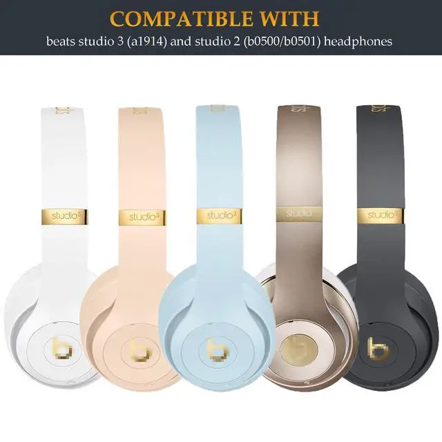 Alt view image 2 of 6 - Studio 3 Hinge as Same as OEM A1914 Replacement Parts Repair Kit Durable Accessories Compatible with Beats by Dre Studio3 (A1914) and Studio Pro (A2924) Wireless Over-Ear Headphones (Gold)