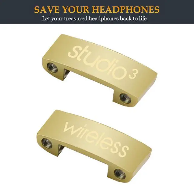 Alt view image 5 of 6 - Studio 3 Hinge as Same as OEM A1914 Replacement Parts Repair Kit Durable Accessories Compatible with Beats by Dre Studio3 (A1914) and Studio Pro (A2924) Wireless Over-Ear Headphones (Gold)