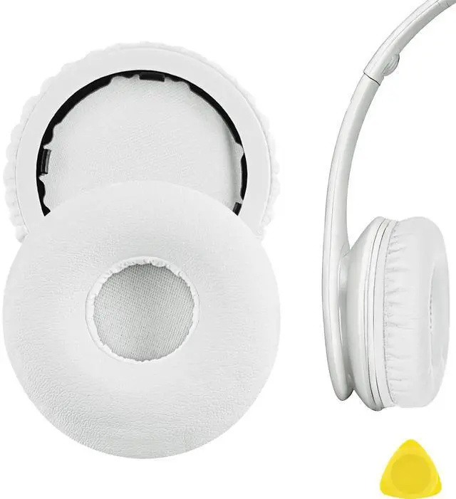Main image of Replacement Ear Pads Compatible with Beats Solo Wireless (Solo-Bluetooth) (810-00012-00) (810-00012-01) Headphones, Ear Cushions with Video Guide (White)