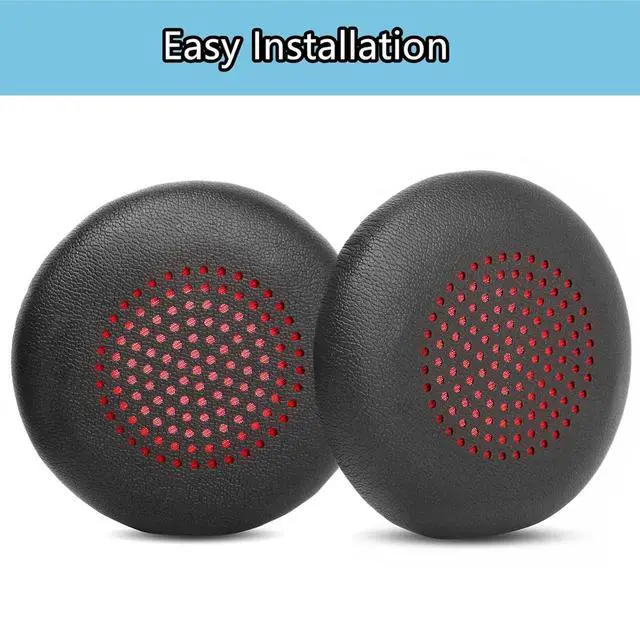 Alt view image 4 of 5 - Replacement Ear Pads for Poly Savi 7300 7310 7320 7410 Office Headsets | Earpads with High-Density Foam and Protein Leather, Black