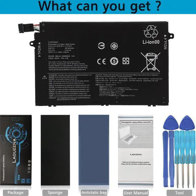 Alt view image 3 of 7 - L17C3P51 Laptop Battery Compatible with Lenovo ThinkPad E480 E485 E495 E580 E585 E490 E590 E595 E14 E15 Series L17M3P52 01AV447 L17L3P51 01AV445 01AV448 L17M3P51 01AV446 SB10K97609