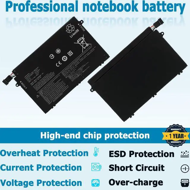 Alt view image 4 of 7 - L17C3P51 Laptop Battery Compatible with Lenovo ThinkPad E480 E485 E495 E580 E585 E490 E590 E595 E14 E15 Series L17M3P52 01AV447 L17L3P51 01AV445 01AV448 L17M3P51 01AV446 SB10K97609