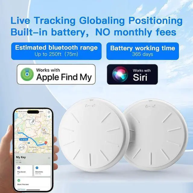 Alt view image 3 of 6 - Tracker Tags-4 Pack, Item Tracker with Waterproof Case for Your Keys, Wallet etc, Luggage Trackers Works with Find My APP (iOS Only)