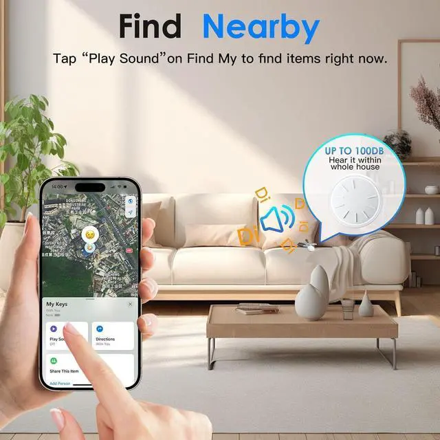 Alt view image 5 of 6 - Tracker Tags-4 Pack, Item Tracker with Waterproof Case for Your Keys, Wallet etc, Luggage Trackers Works with Find My APP (iOS Only)