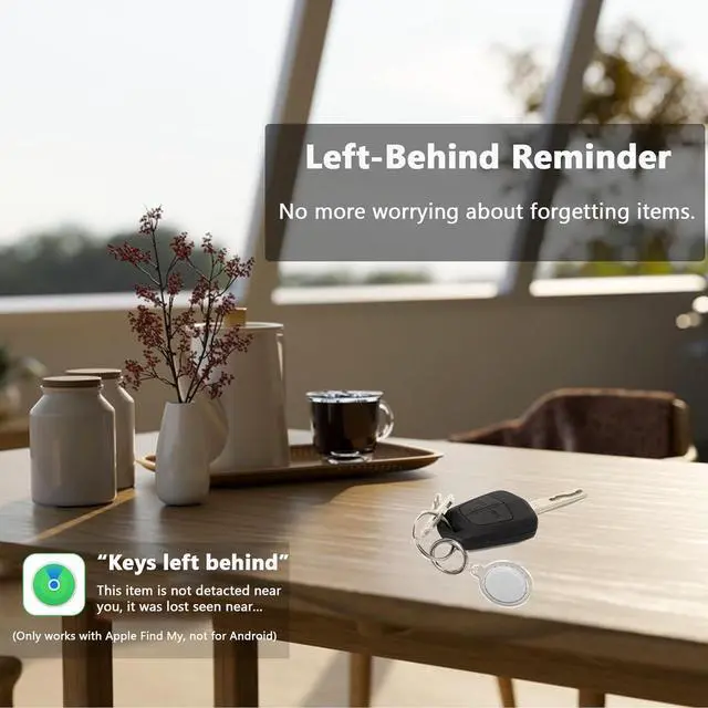 Alt view image 6 of 6 - Tracker Tags-4 Pack, Item Tracker with Waterproof Case for Your Keys, Wallet etc, Luggage Trackers Works with Find My APP (iOS Only)