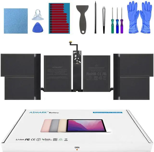 Main image of Replacement Battery for MacBook Pro A2485, 16-Inch, 2021 | A2527 battery model, 11.45V 8700mAh 99.6Wh, EMC 3651, up to 1000 cycles, tool kit, installation guide