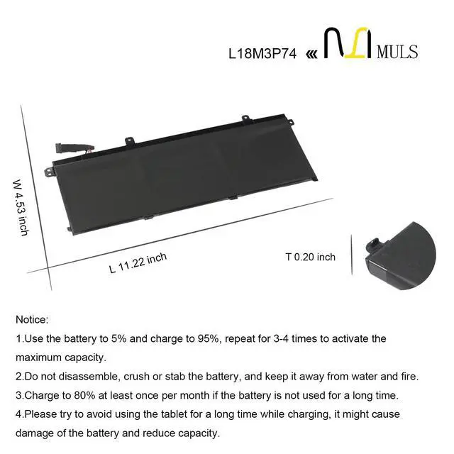 Alt view image 7 of 7 - L18M3P74 L18M3P73 Laptop Battery for Lenovo ThinkPad T490 T495 P43S P14S | Replacement for ThinkPad T14 Gen1/Gen2 Series L18C3P72 L18L3P73 SB10T83122 5B10W13877 11.52V 51Wh With tools, Long Runtime