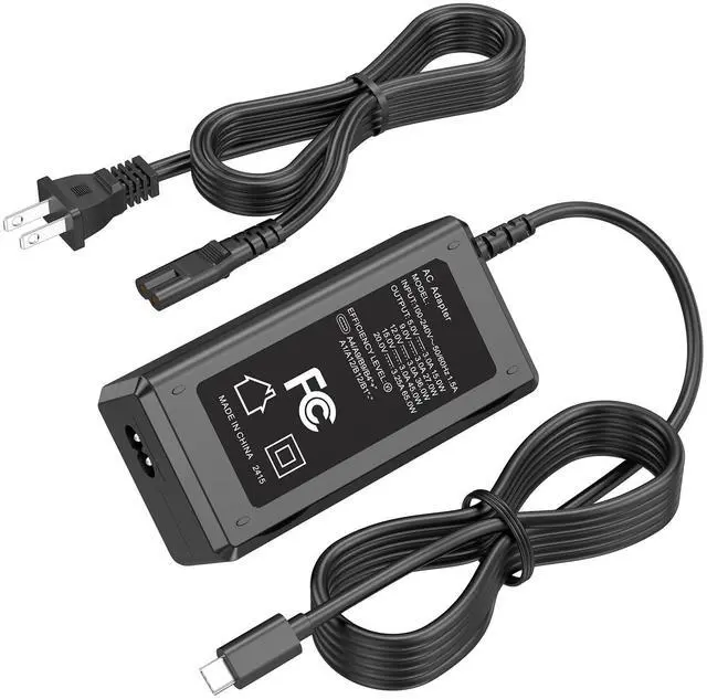 Main image of USB-C Charger Replacement Fit for Lepow Portable Monitor Z1 for InnoView | Power Cord AC Adapter for KYY for ViewSonic for Arzopa for QQH for Newsoul for SideTrak for ZSCMALLS Gaming Computer Monitor