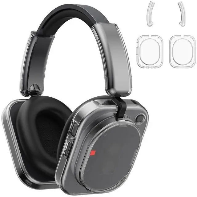 Main image of for Nothing Headphone (1) Shell Cover Protector, TPU Ear Cup Cover and PC Headband Compatible with Nothing Headphone (1),Anti-Scratch Ear Cap Headband Protective Accessories (Clear)