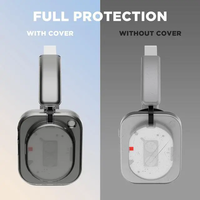 Alt view image 3 of 6 - for Nothing Headphone (1) Shell Cover Protector, TPU Ear Cup Cover and PC Headband Compatible with Nothing Headphone (1),Anti-Scratch Ear Cap Headband Protective Accessories (Clear Gray)