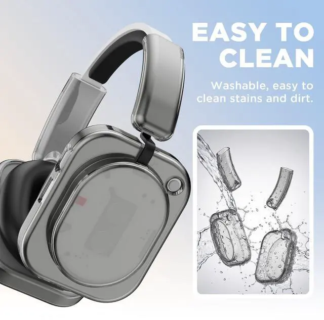 Alt view image 6 of 6 - for Nothing Headphone (1) Shell Cover Protector, TPU Ear Cup Cover and PC Headband Compatible with Nothing Headphone (1),Anti-Scratch Ear Cap Headband Protective Accessories (Clear Gray)