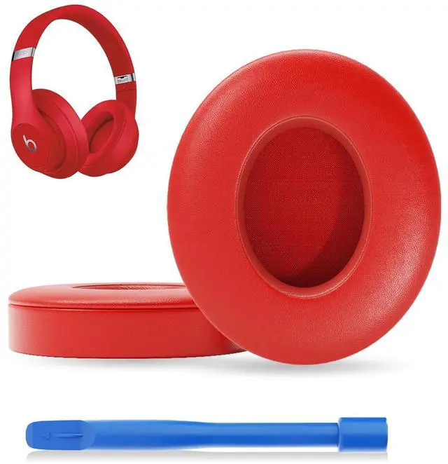Main image of Replacement Ear Pads for Beats Studio 3 / Studio 2, EarPads for Studio3 / Studio2 Wireless Over-Ear Headphones, Red