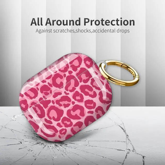 Alt view image 4 of 6 - Compatible with AirPod Pro 3rd Generation Case 2025,Fashion Protective Cover with Keychain, Anti-Scratch, Drop Protection,Shockproof Cover for AirPod Pro 3 Women(Pink Spot Leopard)