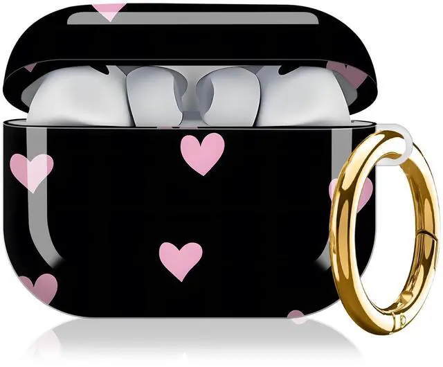 Main image of Compatible with AirPod Pro 3rd Generation Case 2025,Fashion Protective Cover with Keychain, Anti-Scratch, Drop Protection,Shockproof Cover for AirPod Pro 3 Women(Pink Heart)