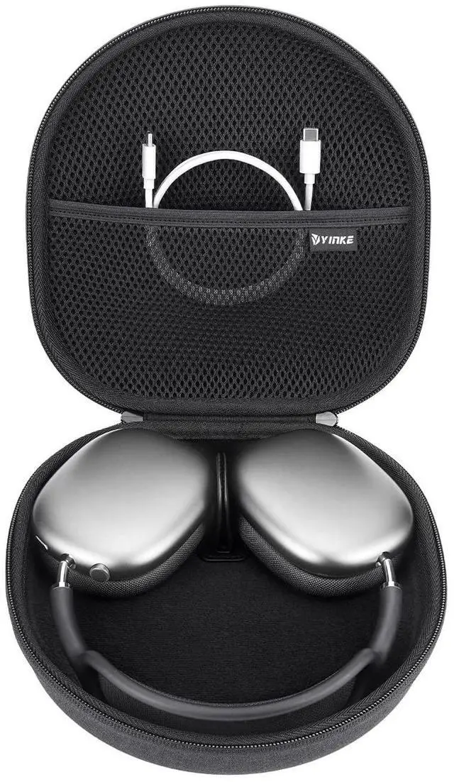 Main image of Smart Case for Apple AirPods Max Supports Sleep Mode, Hard Organizer Portable Carry Travel Cover Storage Bag (Black)