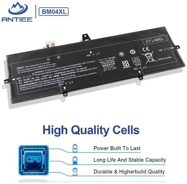 Alt view image 5 of 7 - 56.2Wh BM04XL Laptop Battery for HP EliteBook X360 1030 G3/G4 Series | 45X96UT,3ZH01EA,BMO4XL,HSTNN-UB7L,HSTNN-DB8L,L02031-241,L02031-2C1,L02031-541,BM04056XL,L02478-855,L02475-855,7.7V