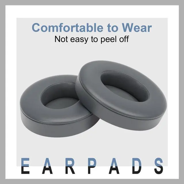 Alt view image 3 of 6 - Replacement Ear Pads for Beats Studio 3 / Studio 2, EarPads for Studio3 / Studio2 Wireless Over-Ear Headphones, Shadow Gray