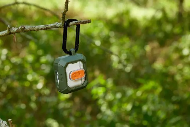 Alt view image 4 of 7 - UAG Designed for AirPods (4th Gen, 2024) Protective Case with Lock Plasma, Rugged Hard Shell Military Grade Protective Cover with Secure Lock & Detachable Carabiner Clip, Olive Drab