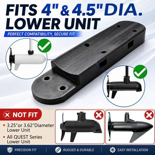 Alt view image 3 of 6 - Transducer Mount for Lowrance 3-in-1 Active Imaging to Minn Kota Motor | Industrial-Grade PETG, Plug and Play, Long-term Use
