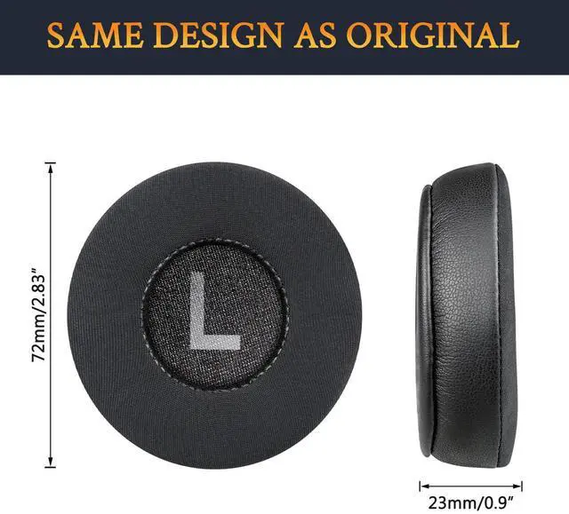 Alt view image 4 of 4 - Cooling Gel Earpads Replacement for Skullcandy Cassette On-Ear Wireless Headphones, Ear Pads Cushions with Ice Silk Fabric, High-Density Foam - Black