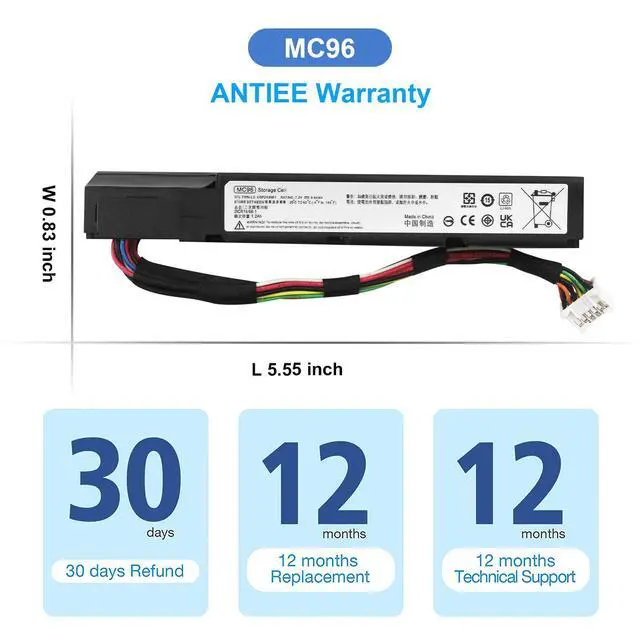 Alt view image 6 of 7 - MC96 MC96G9 Laptop Battery for HP Smart Array P840AR P440AR P840 P440 | Raid Controller Smart Storage 750450-001 786761-001 727260-002 871264-001 815983-001 876850-001 HSTNN-IS6A 7.2V 8.64Wh