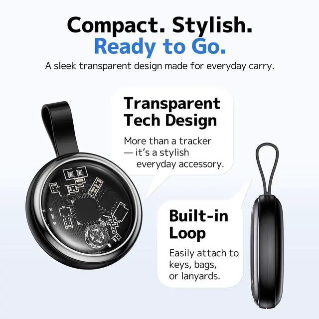 Alt view image 2 of 7 - Air Tracker Tags 4 Pack, Bluetooth Item Finder for Apple Find My, iOS Only | Key Finder & Luggage Tracker for Keys, Wallets & Bags, with 100dB Sound, IP67 Waterproof, Left-Behind Alert