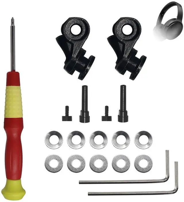 Main image of QC45 Metal Swivel Pins+Hinge Swivel Repair Parts Accessories for Bose QuietComfort 35/QuietComfort 35 II/QC35/QC35 II/QC45 HeadphoneBlack