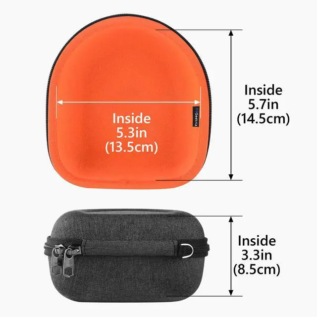 Alt view image 4 of 6 - Shield Headphones Case Compatible with Marshall Major V/IV/III/II, Mid ANC and More, Replacement Hard Shell Travel Carrying Bag (Dark Grey)