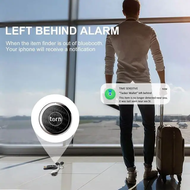 Alt view image 5 of 7 - Tracker Tag Finders Work for Apple Find My (iOS Only) GPS Tracker Air Tags for Luggage Keys Backpack (Black&Coffee, 2Pack)