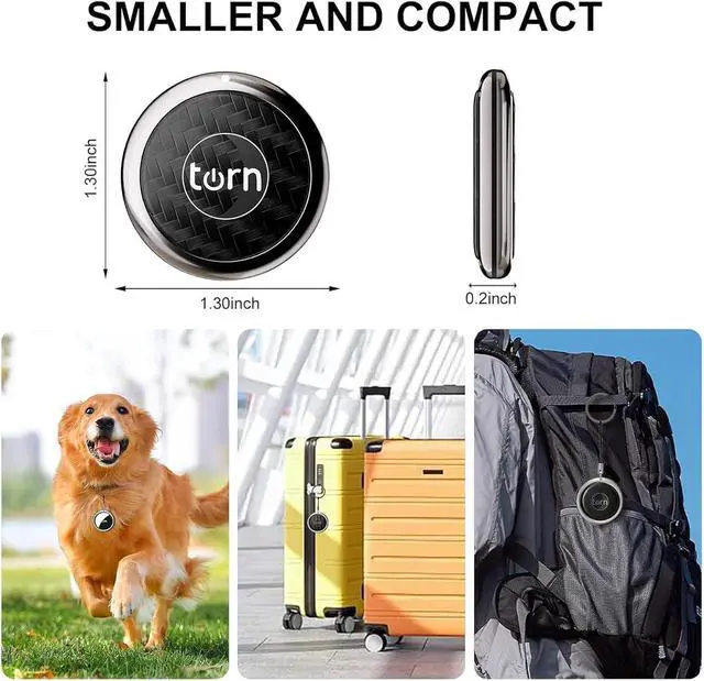 Alt view image 6 of 7 - Tracker Tag Finders Work for Apple Find My (iOS Only) GPS Tracker Air Tags for Luggage Keys Backpack (Black&Coffee, 2Pack)