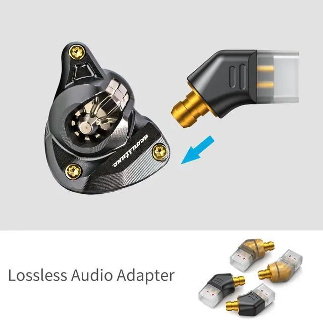 Alt view image 5 of 6 - Ear Male to Recessed 2PIN Female Headphone Adapter for Earbuds to Recessed 2PIN Cable for Pentaconn Ear PE Mini Adapter for HS1511 HS1511CU 1750CU 1300ss Madoo Typ821 Madoo M001 1 Pair Clear