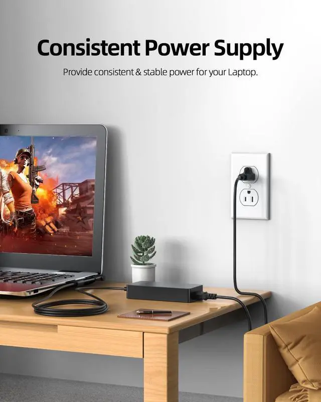 Alt view image 6 of 7 - 180W Charger Fit for Asus Tuf F17 FX506LH FX506LI FX506LU FX706LI FX706L FX706LH FX706IU F15 FX506IH FX506II FX506IU, Fit for Rog Huracan G21CN-US007T G21CN-D-US009T Gaming Laptop Power Cord