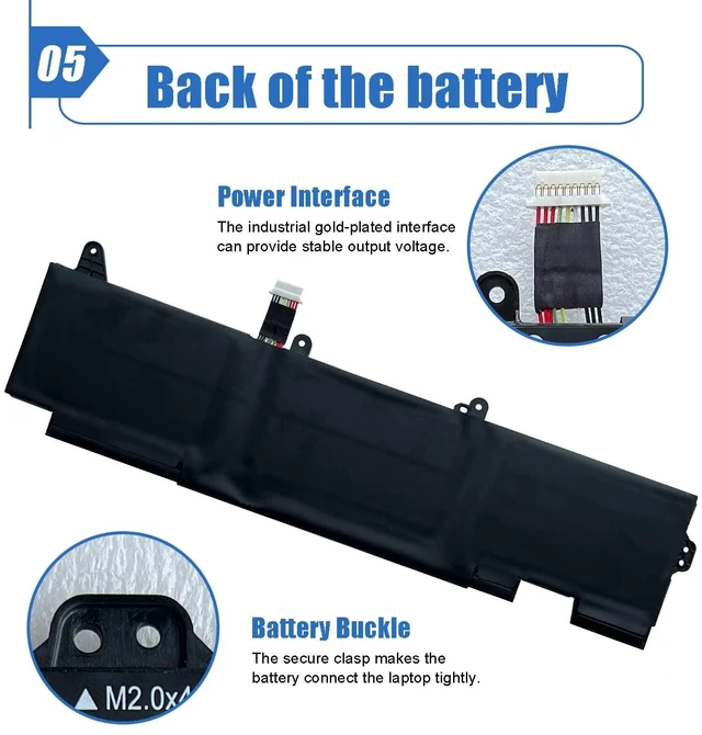 Alt view image 6 of 6 - 56Wh CC03XL Laptop Battery Replace for HP EliteBook 850 855 G7 G8 ZBook Firefly 15 G7 15 G8 Series Notebook L77622-2C1 L77622-541 L77991-005 HSTNN-DB90 HSTNN-UB8W 11.55V